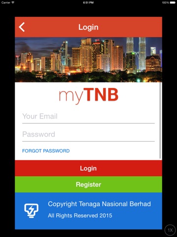 Screenshot of myTNB