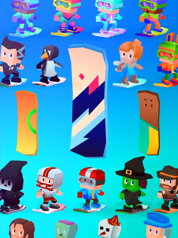 Игра Blocky Snowboarding - Endless Arcade Runner
