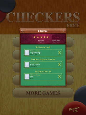 Screenshots of Checkers Free for iPad
