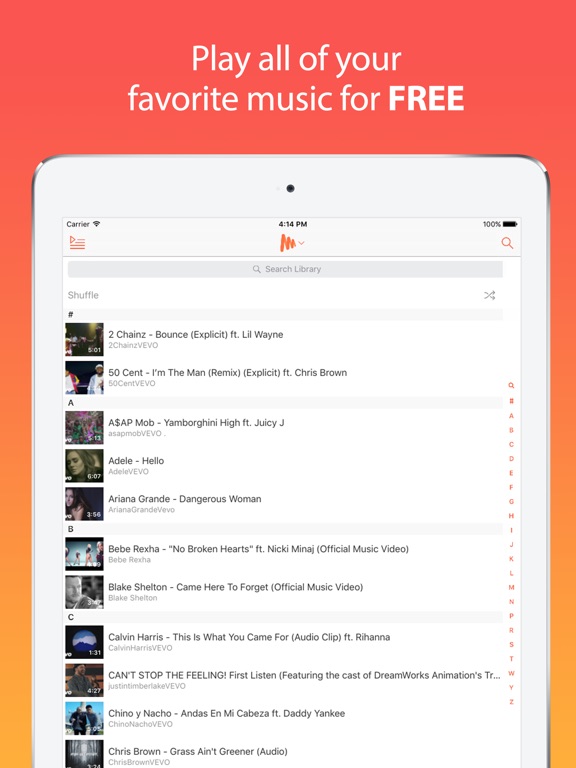 Screenshots of Musi - Unlimited Free Music For YouTube for iPad