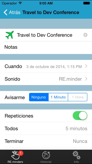 Captura de pantalla del iPhone 2