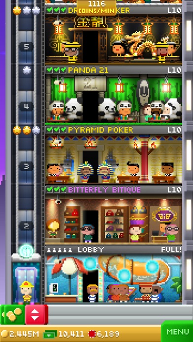 Screenshots of Tiny Tower Vegas for iPhone