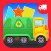 Shapes Garbage Truck Free - a shapes fun game for preschool kids learning shapes and love Trucks and Things That Go retro photoshop shapes 