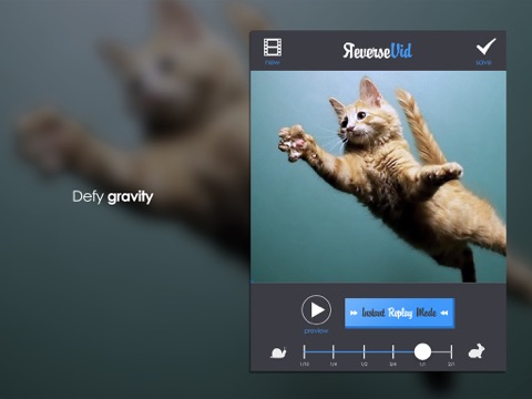 Screenshots of Reverse Vid - Video Rewind Editor for Backwards & Instant Replay Movies For Vine and Instagram for iPad