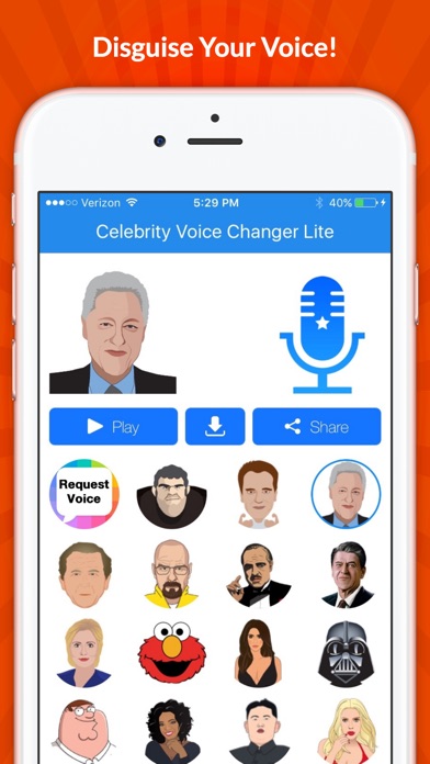 Screenshots of Celebrity Voice Changer - Funny Voice FX Soundboard Free for iPhone