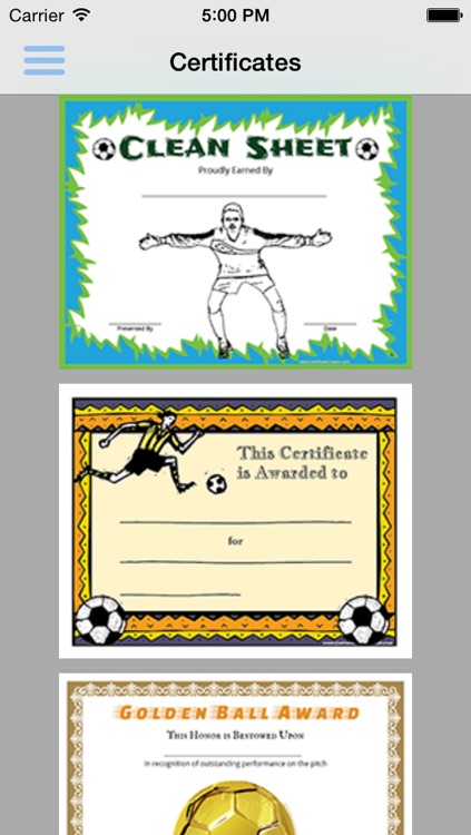 soccer pack 01 certificate creator by aspen tree media