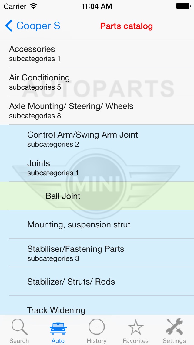 Autoparts for Mini screenshot1