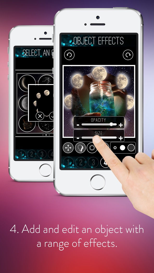 Screenshots of Galaxy Space Effects - Beautiful.ly Edit, Blend-er & Ajust Comet Astronomy Over-lays or Templates for iPhone