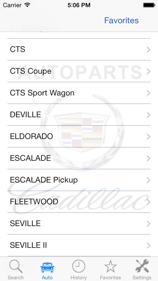 Autoparts for Cadillac screenshot1