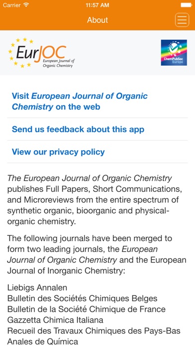 European Journal Of Organic Chemistry review screenshots