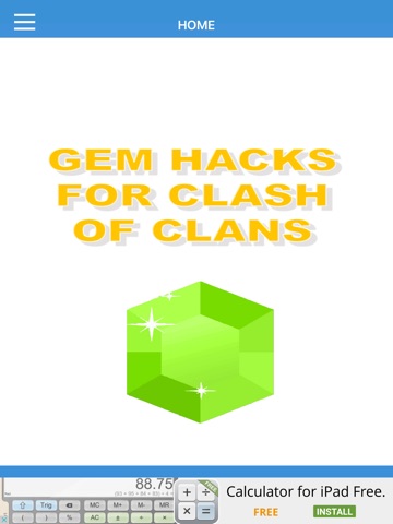 Screenshots of FREE Gem Hacks for Clash of Clans for iPad