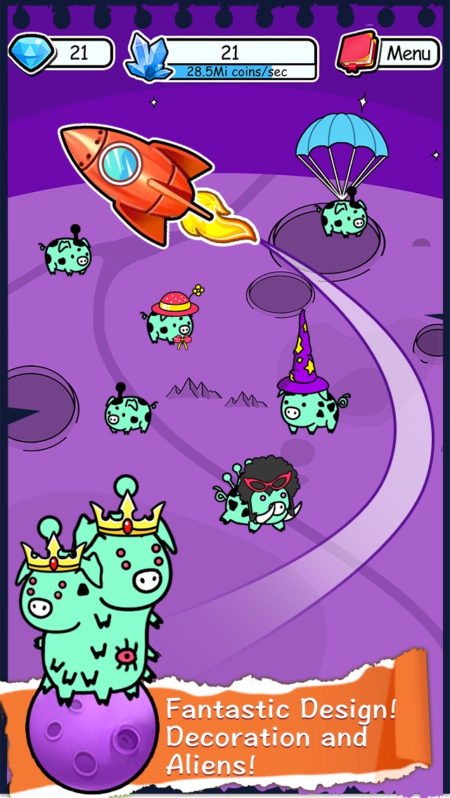 Screenshots of Pig Evolution - Tap Coins of the Piggies Mutant Tapper & Clicker Game for iPhone