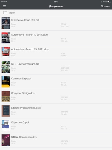 Скриншот из DjVu Book Reader for iPad