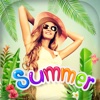 Summer Photo Booth – Cool Summer-Time Stickers And Pic Frames With Beach, Sun And Sea summer energy 
