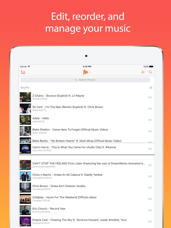 Screenshots of Musi - Unlimited Free Music For YouTube for iPad