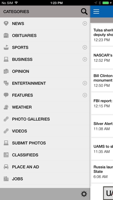 Screenshots of Arkansas Online Mobile for iPhone