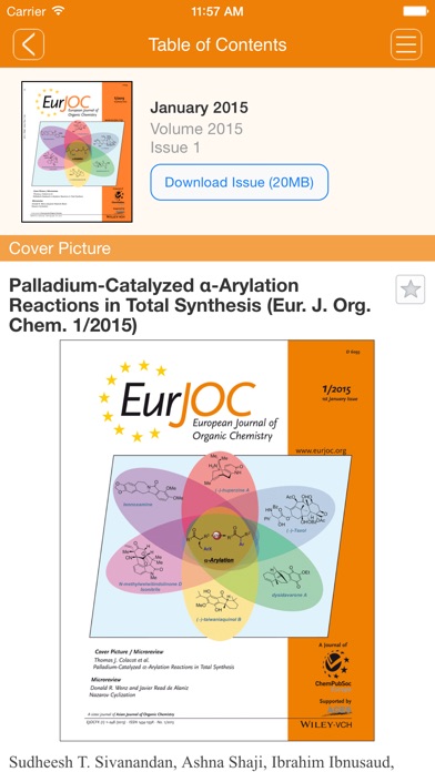 European Journal Of Organic Chemistry review screenshots