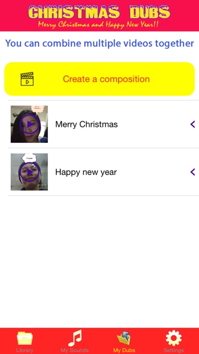 Screenshots of Christmas Dubs - Dub video maker with your favorite sound for Xmas and Happy New Year for iPhone
