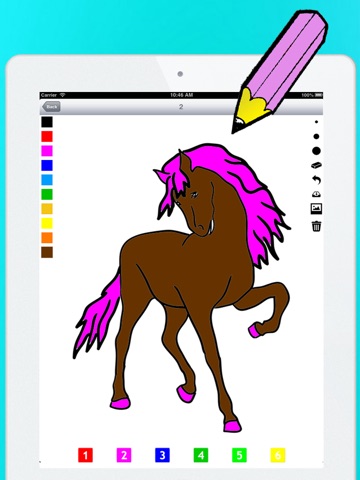 Активный! Книжка-раскраска Лошадей Для Детей: Учиться Рисовать И Цвет Лошадь на iPad