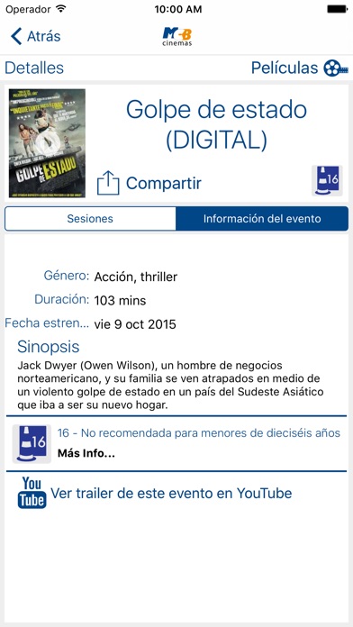 Captura de pantalla del iPhone 3