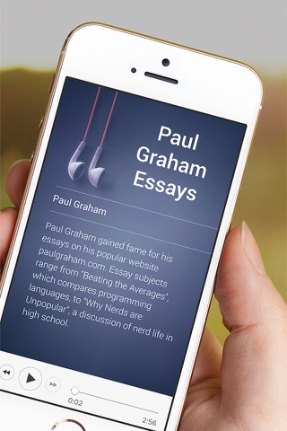 Screenshot of Audiojoy. Paul Graham Essays Startup and Entrepreneur Advice from Ycombinator