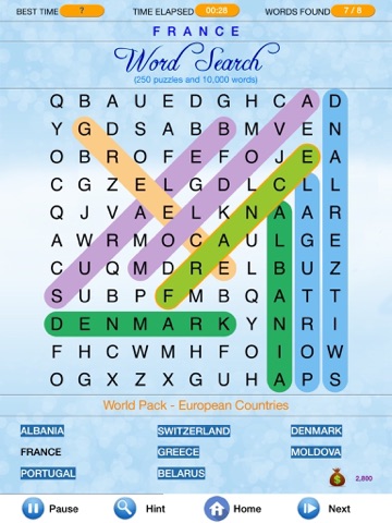 Screenshots of Word Search - Find Little Crosswords, Spider & Freecell Solitaire, Brain Challenged Puzzles for iPad