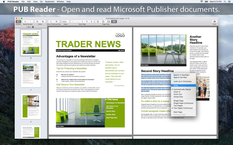 Microsoft publisher application for mac