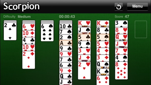 card games scorpion solitaire