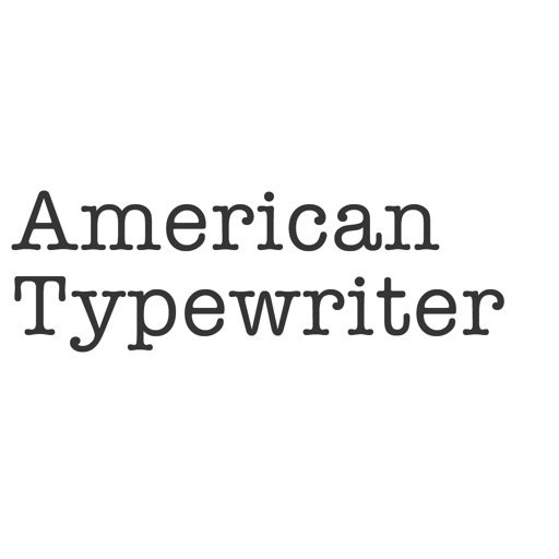 when did the american typewriter font come out