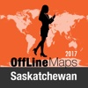Saskatchewan Offline Map and Travel Trip Guide saskatchewan road map 