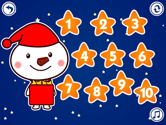 雪宝宝数星星-1岁-2岁宝宝学数字游戏:在 App
