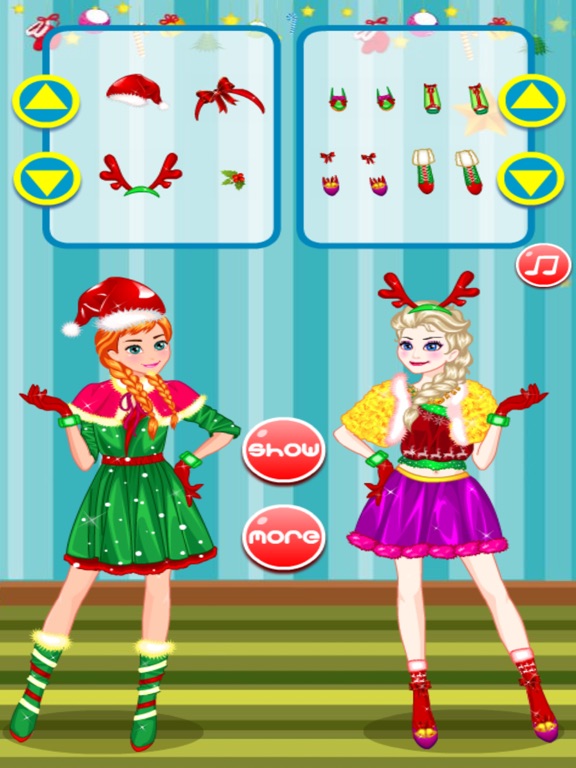姐妹圣诞装-公主时尚一站式沙龙女孩游戏:在 A