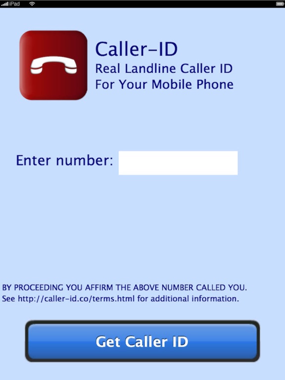 Screenshots of Caller-ID for iPad