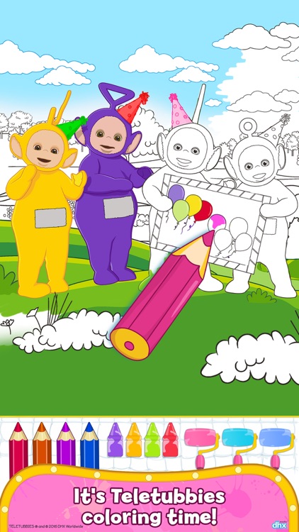 teletubbies dipsy coloring pages